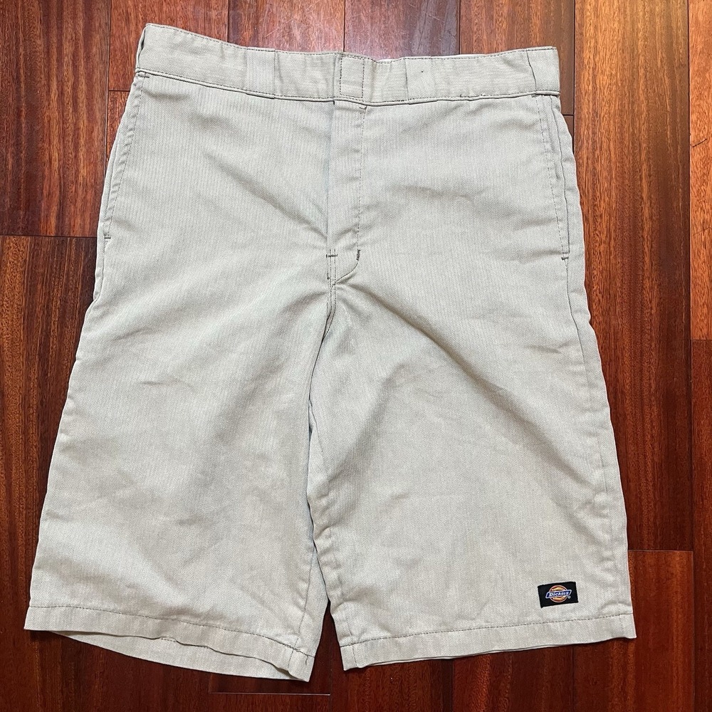 Dickies Shorts Mens 34 Tan Beige HERRINGBONE Preppy Casual 12.5" Inseam Workwear